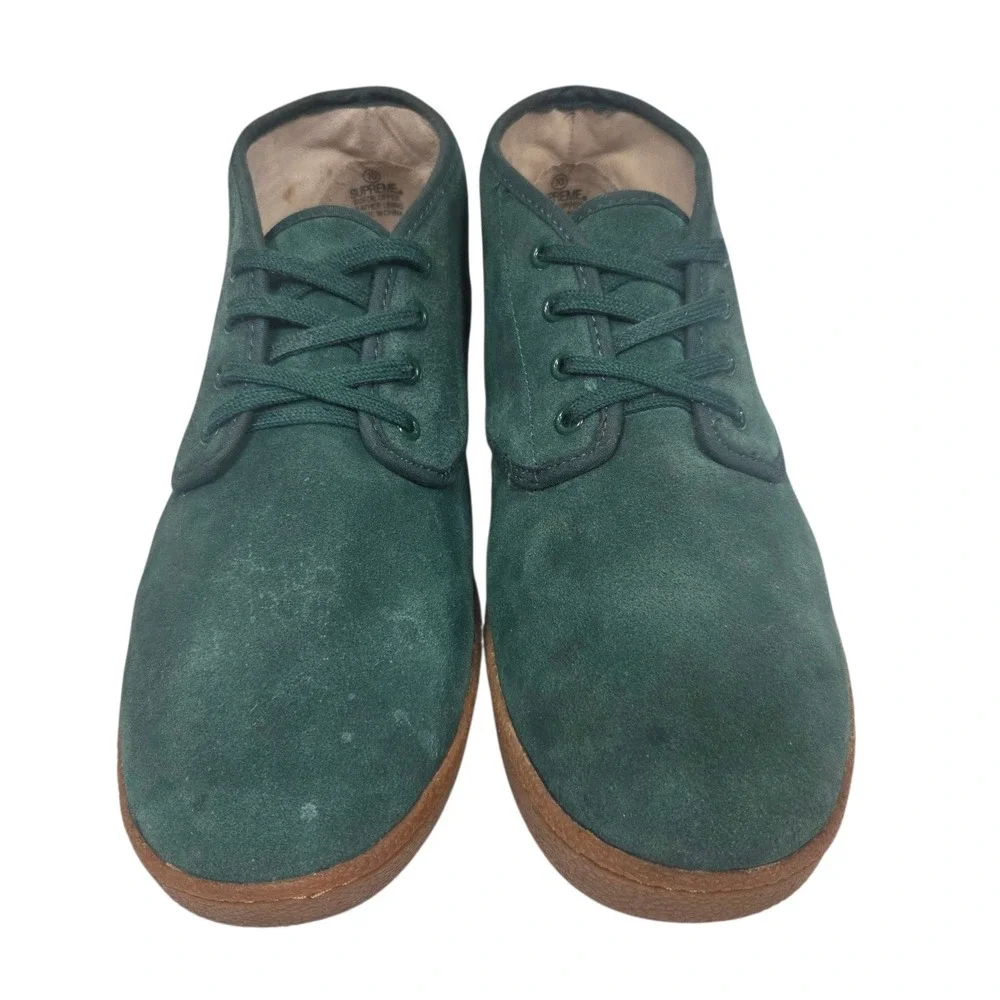 Supreme Mens Forest Green Suede Chukka Shoes Boots Leather Lined‎ Size 10